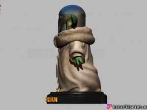 yoda baby with mandalorian helmet high quality 3d print model Modelo de impresión 3D