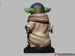 yoda baby with mandalorian helmet high quality 3d print model Modelo de impresión 3D