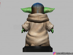 yoda baby with mandalorian helmet high quality 3d print model Modelo de impresión 3D