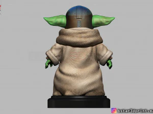 yoda baby with mandalorian helmet high quality 3d print model 3D Print Model