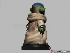 yoda baby with mandalorian helmet high quality 3d print model 3D Print Model
