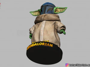 yoda baby with mandalorian helmet high quality 3d print model 3D Print Model