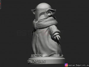 yoda baby with mandalorian helmet high quality 3d print model 3D Print Model