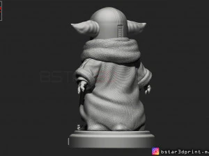 yoda baby with mandalorian helmet high quality 3d print model 3D Print Model