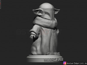 yoda baby with mandalorian helmet high quality 3d print model Modelo de impresión 3D