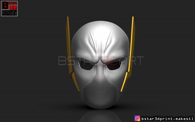 godspeed mask - flash god season 6 - flash cosplay helmet 3d print model Modèles 3D en vedette .c4d .max .obj .3ds .fbx .stl .blend 