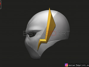 godspeed mask - flash god season 6 - flash cosplay helmet 3d print model Modèles 3D en vedette