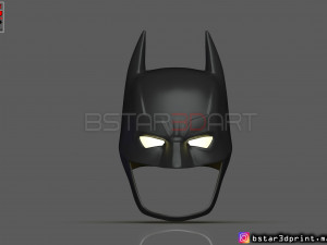 batman helmet-the batman 2021-robert pattinson-dc comic fan art 3d print model 3Dプリントモデル