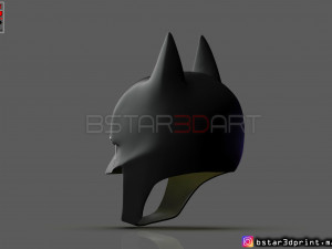 batman helmet-the batman 2021-robert pattinson-dc comic fan art 3d print model 3Dプリントモデル