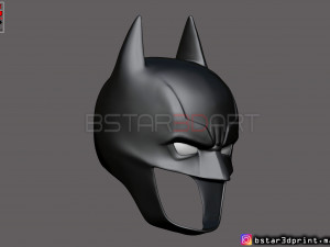 batman helmet-the batman 2021-robert pattinson-dc comic fan art 3d print model 3Dプリントモデル