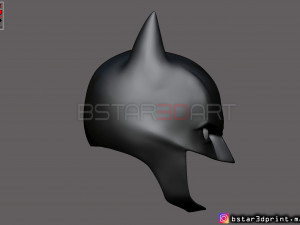 batman helmet-the batman 2021-robert pattinson-dc comic fan art 3d print model 3Dプリントモデル