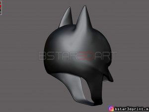 batman helmet-the batman 2021-robert pattinson-dc comic fan art 3d print model 3Dプリントモデル