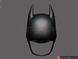 batman helmet-the batman 2021-robert pattinson-dc comic fan art 3d print model 3Dプリントモデル