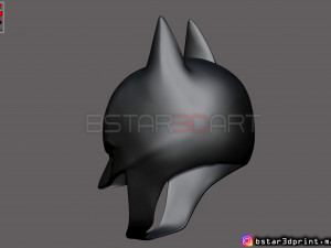 batman helmet-the batman 2021-robert pattinson-dc comic fan art 3d print model 3Dプリントモデル