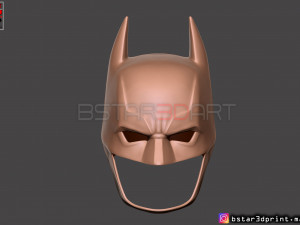 batman helmet-the batman 2021-robert pattinson-dc comic fan art 3d print model 3Dプリントモデル