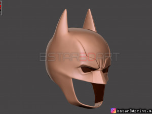 batman helmet-the batman 2021-robert pattinson-dc comic fan art 3d print model 3Dプリントモデル