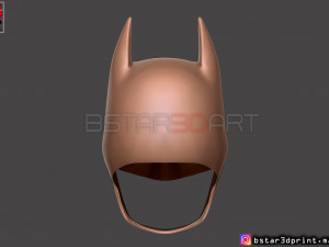 batman helmet-the batman 2021-robert pattinson-dc comic fan art 3d print model 3Dプリントモデル