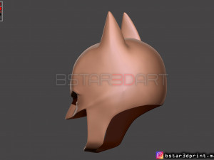 batman helmet-the batman 2021-robert pattinson-dc comic fan art 3d print model 3Dプリントモデル