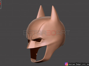 batman helmet-the batman 2021-robert pattinson-dc comic fan art 3d print model 3Dプリントモデル