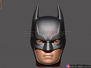 batman helmet-the batman 2021-robert pattinson-dc comic fan art 3d print model 3Dプリントモデル