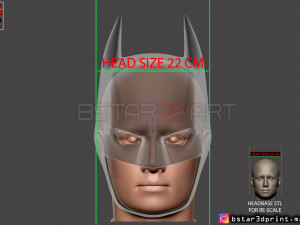 batman helmet-the batman 2021-robert pattinson-dc comic fan art 3d print model 3Dプリントモデル