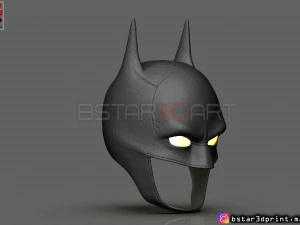 batman mask - robert pattinson - the batman 2021 - dc comic 3d print model 3D Print Model