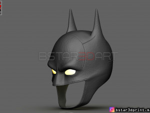 batman mask - robert pattinson - the batman 2021 - dc comic 3d print model 3D Print Model