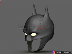 batman mask - robert pattinson - the batman 2021 - dc comic 3d print model 3D Print Model
