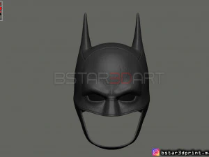 batman mask - robert pattinson - the batman 2021 - dc comic 3d print model 3D Print Model