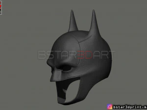 batman mask - robert pattinson - the batman 2021 - dc comic 3d print model 3D Print Model