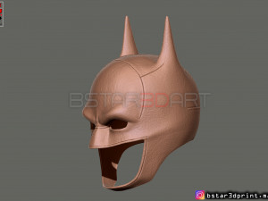batman mask - robert pattinson - the batman 2021 - dc comic 3d print model 3D Print Model