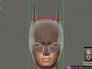batman mask - robert pattinson - the batman 2021 - dc comic 3d print model 3D Print Model