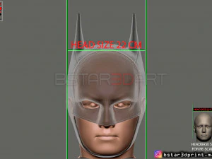 batman mask - robert pattinson - the batman 2021 - dc comic 3d print model 3D Print Model