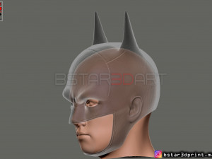 batman mask - robert pattinson - the batman 2021 - dc comic 3d print model 3D Print Model