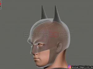 batman mask - robert pattinson - the batman 2021 - dc comic 3d print model 3D Print Model