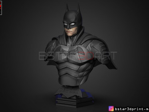 batman bust 2021 - robert pattinson - dc comic 3D प्रिंट मॉडल