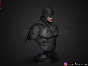 batman bust 2021 - robert pattinson - dc comic 3D प्रिंट मॉडल