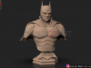 batman bust 2021 - robert pattinson - dc comic 3D प्रिंट मॉडल