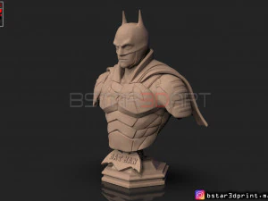 batman bust 2021 - robert pattinson - dc comic 3D Print Model