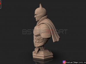 batman bust 2021 - robert pattinson - dc comic 3D प्रिंट मॉडल