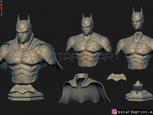 batman bust 2021 - robert pattinson - dc comic 3D प्रिंट मॉडल