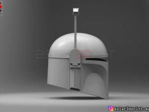 boba fett helmet - mandalorian death watch hemet 3d print model 3D Baskı Modeli