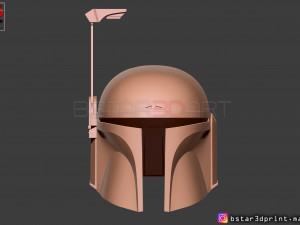 boba fett helmet - mandalorian death watch hemet 3d print model 3D Baskı Modeli