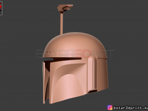 boba fett helmet - mandalorian death watch hemet 3d print model 3D Baskı Modeli