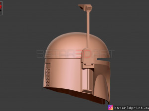boba fett helmet - mandalorian death watch hemet 3d print model 3D Baskı Modeli