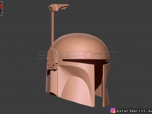 boba fett helmet - mandalorian death watch hemet 3d print model 3D Baskı Modeli