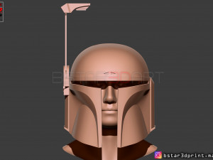 boba fett helmet - mandalorian death watch hemet 3d print model 3D Baskı Modeli