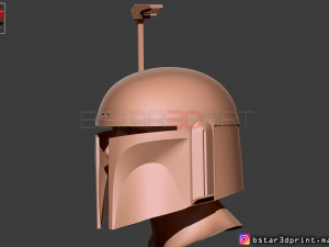 boba fett helmet - mandalorian death watch hemet 3d print model 3D Baskı Modeli