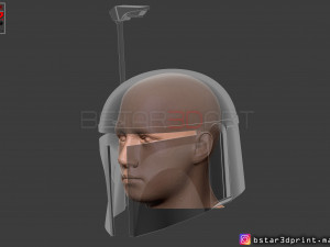boba fett helmet - mandalorian death watch hemet 3d print model 3D Baskı Modeli