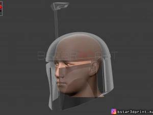 boba fett helmet - mandalorian death watch hemet 3d print model 3D Print Model